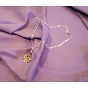 Melt silver chain necklace