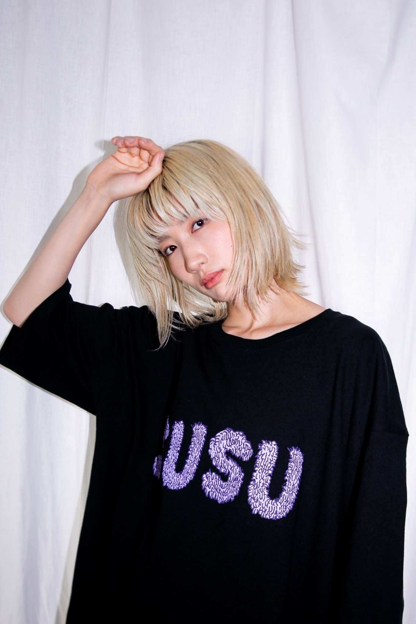 Nuef 毛 T-shirt BLACK